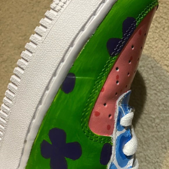 Nike air force 1 x spongebob custom krabby patty krusty krab sz 11.5 - Picture 7 of 7